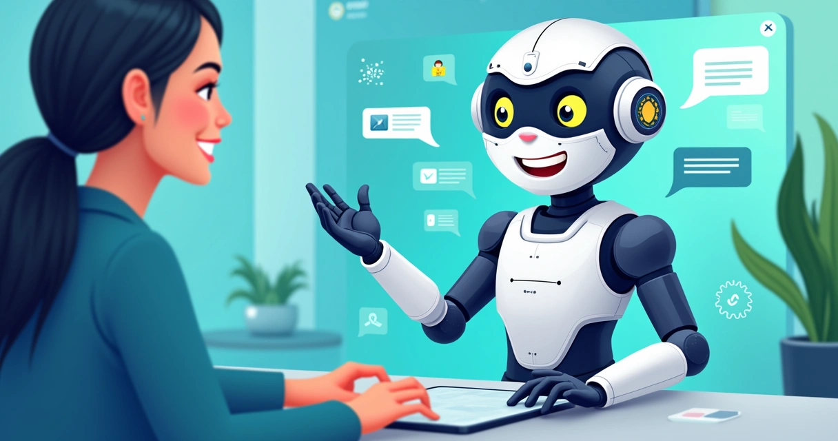 Bot conversando com cliente em ambiente digital 