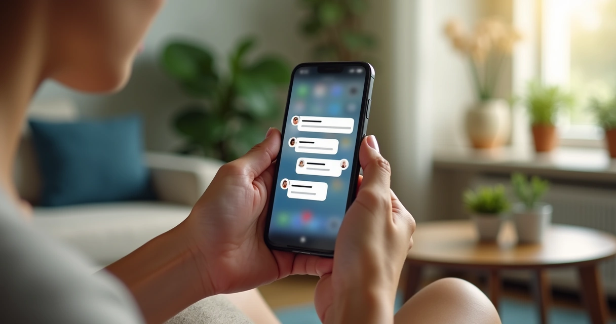 Pessoa respondendo mensagens e comentários em redes sociais pelo celular 