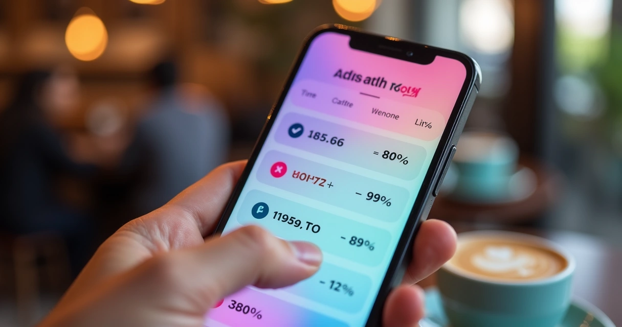 Meta Ads poll with user voting on smartphone