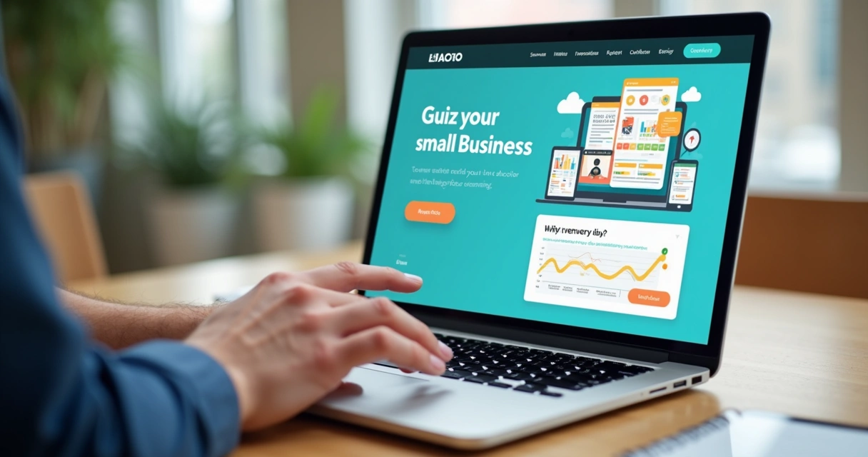 Website with interactive quiz and infographic 