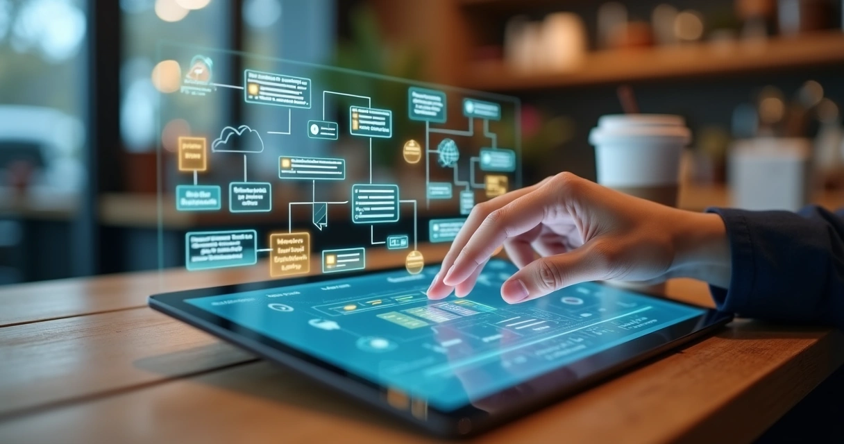 Interface digital com automações e chatbot para negócio local