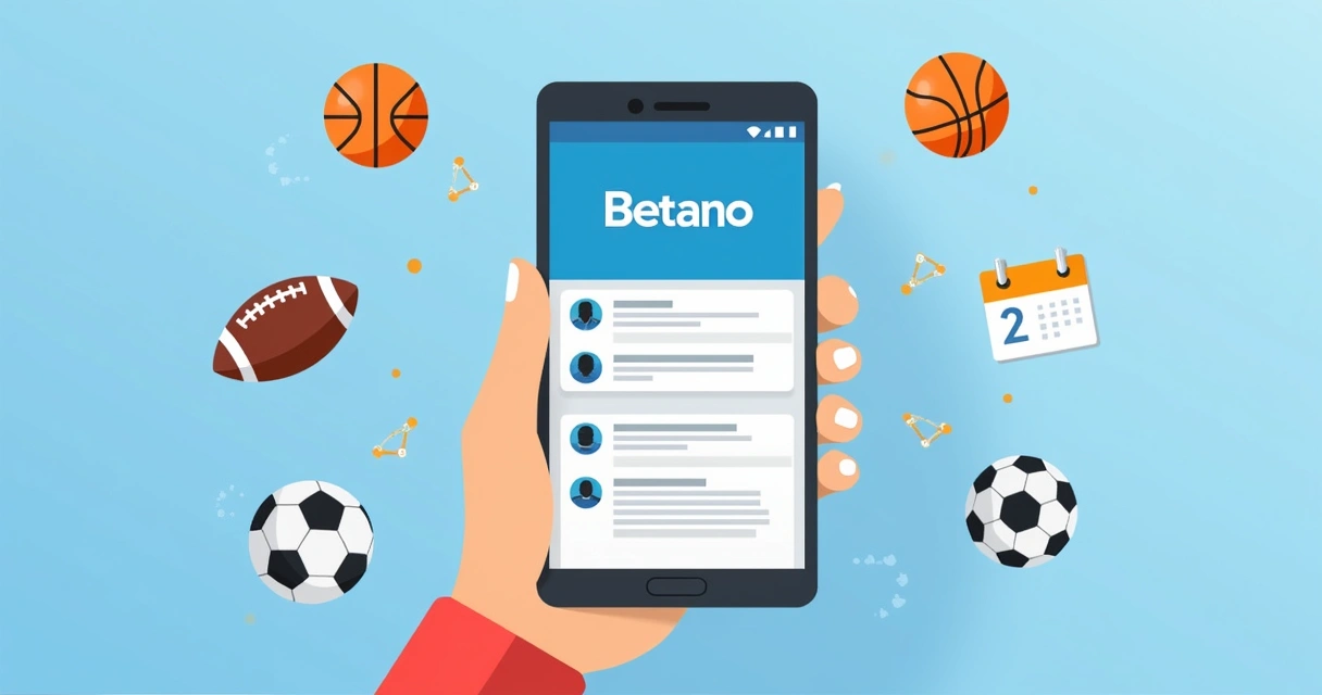 Página inicial do aplicativo da Betano exibida em um smartphone