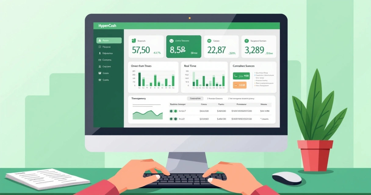 Tela de dashboard financeira clara e fácil 