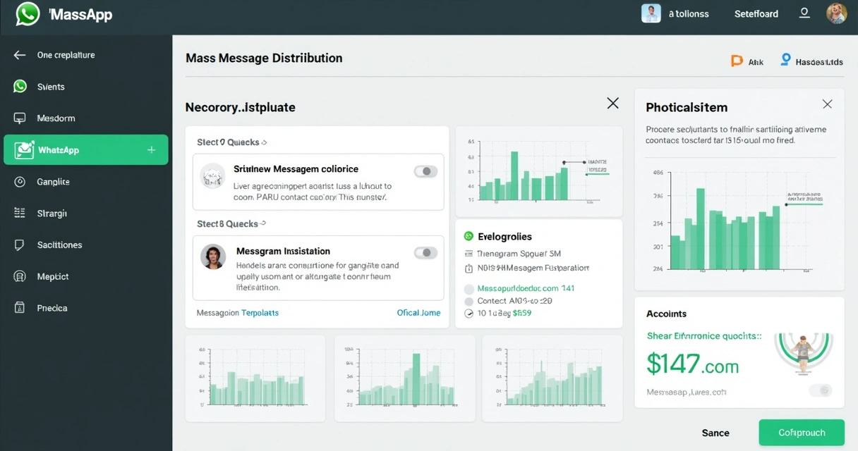 Tela de plataforma mostrando painel de disparo em massa 