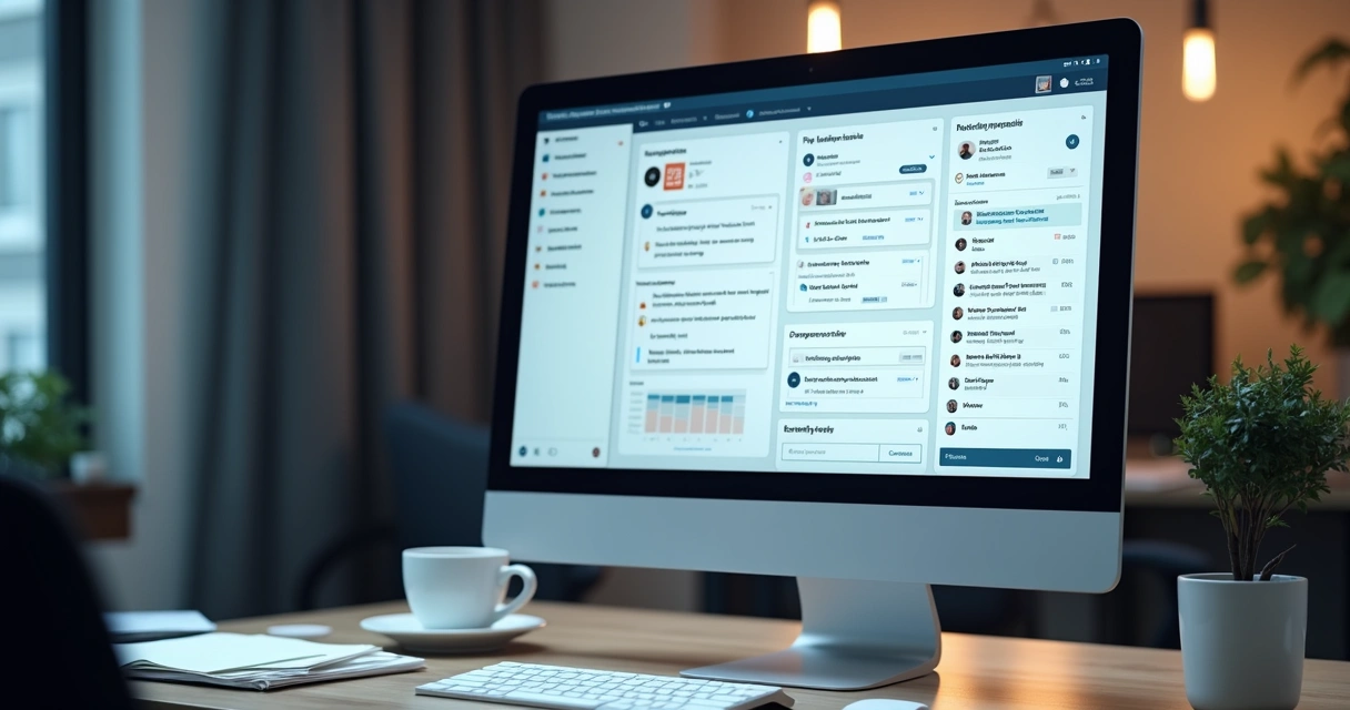 Interface de IA personalizada para empresas na tela de um computador