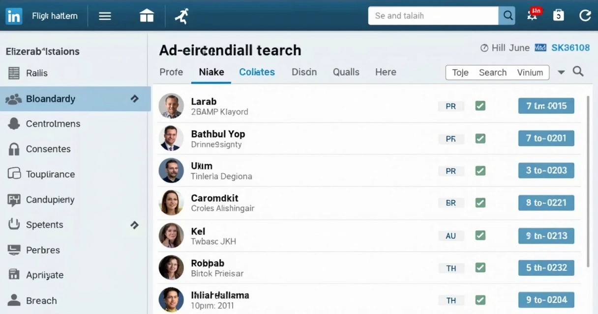 Interface da busca avançada do LinkedIn Sales Navigator 
