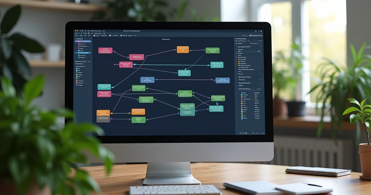 Painel visual do n8n mostrando nós conectados para automação 