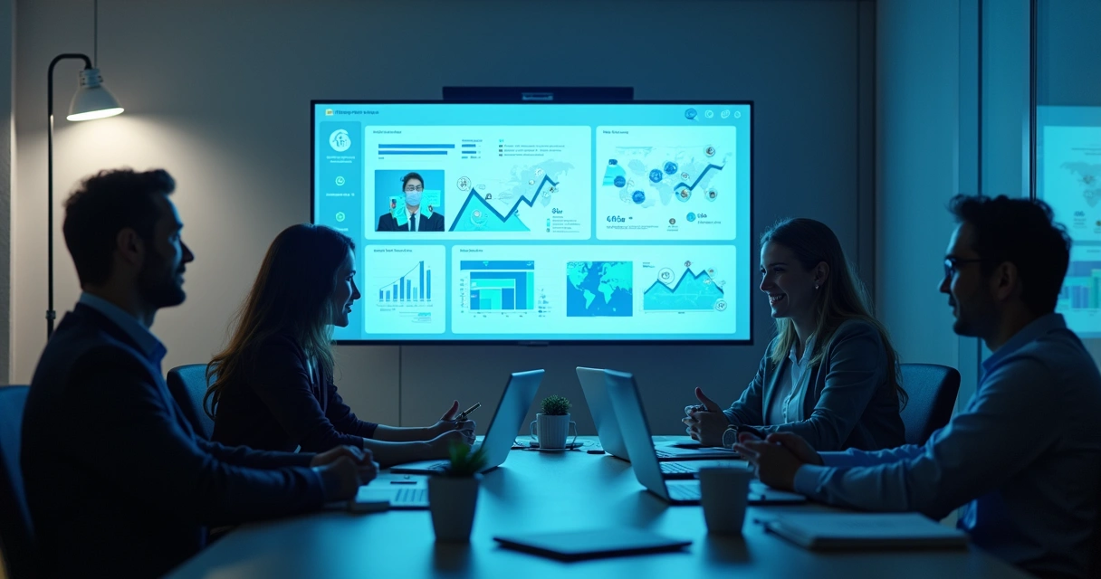 Interface personalizada de uma plataforma de cursos com gráficos e vídeos