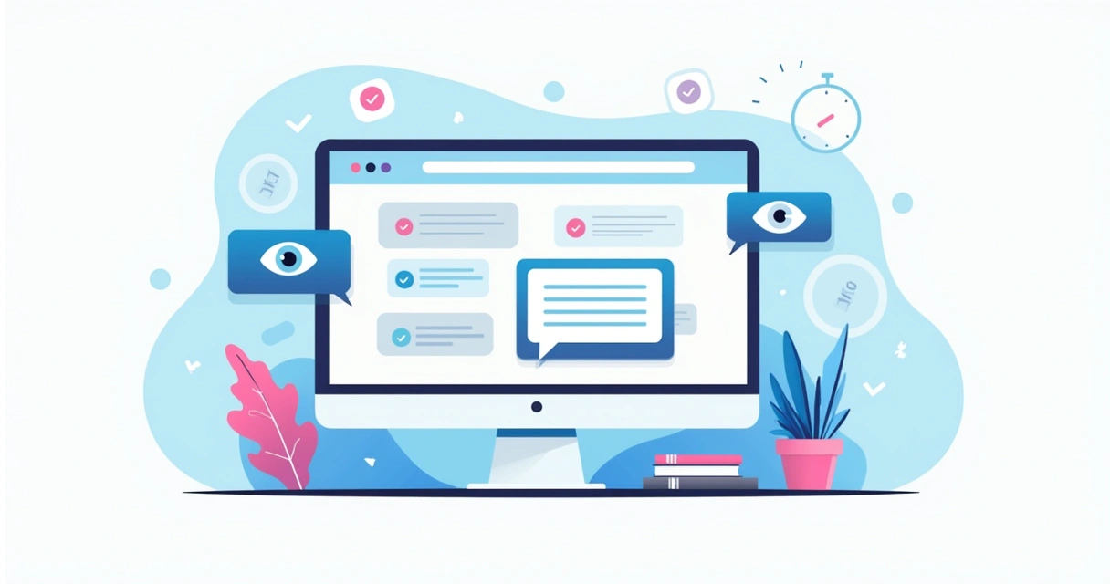 Interface de um site com tooltips visíveis e dicas claras em um fundo suave.