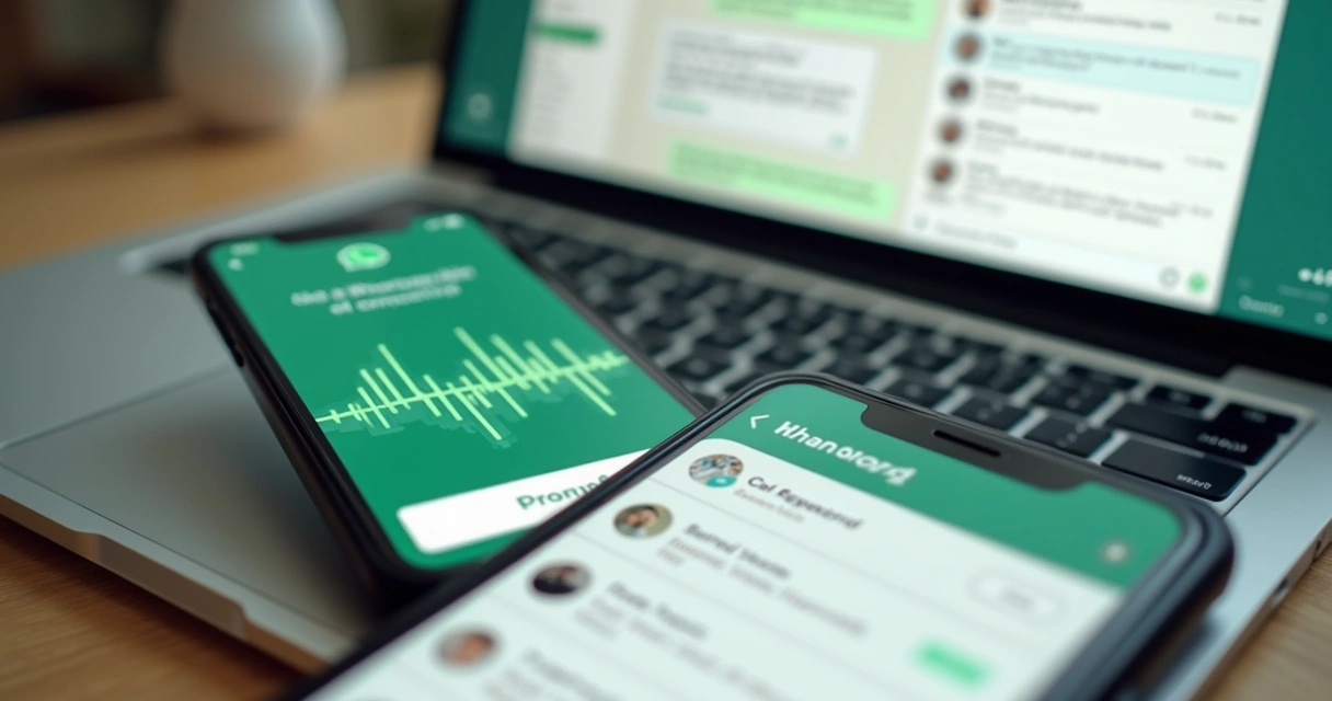 Tela com transcrição de áudio e organização do atendimento 