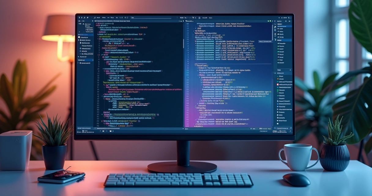 Interface visual de plataforma de vibe coding com caixas de texto 