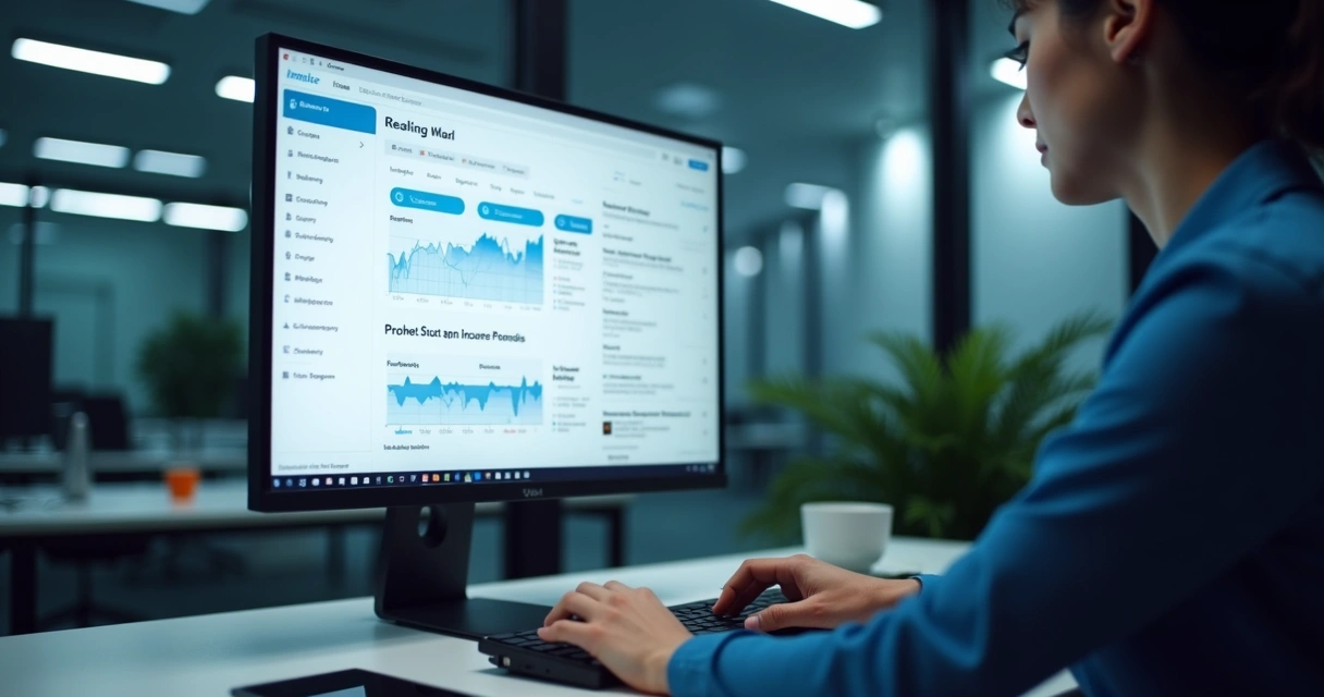 Tela de computador mostrando dashboard de plataforma de IA como Vertex AI 