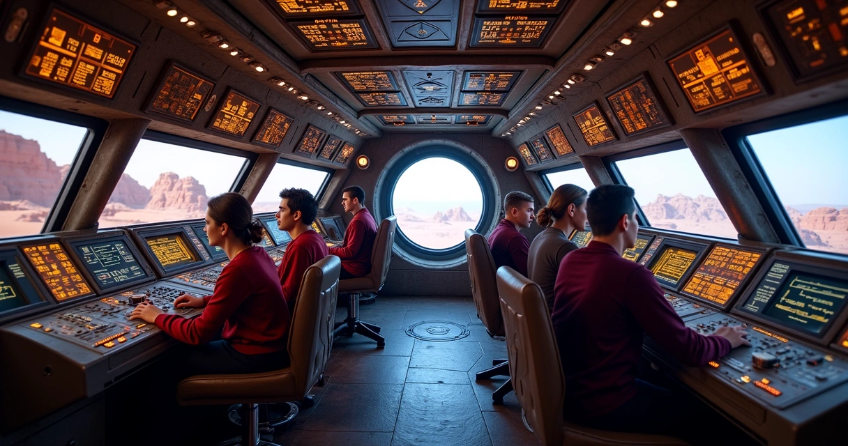 Interior da Millennium Falcon em cenário de Galaxy’s Edge