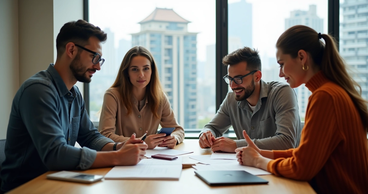 International homebuyers meeting mortgage adviser