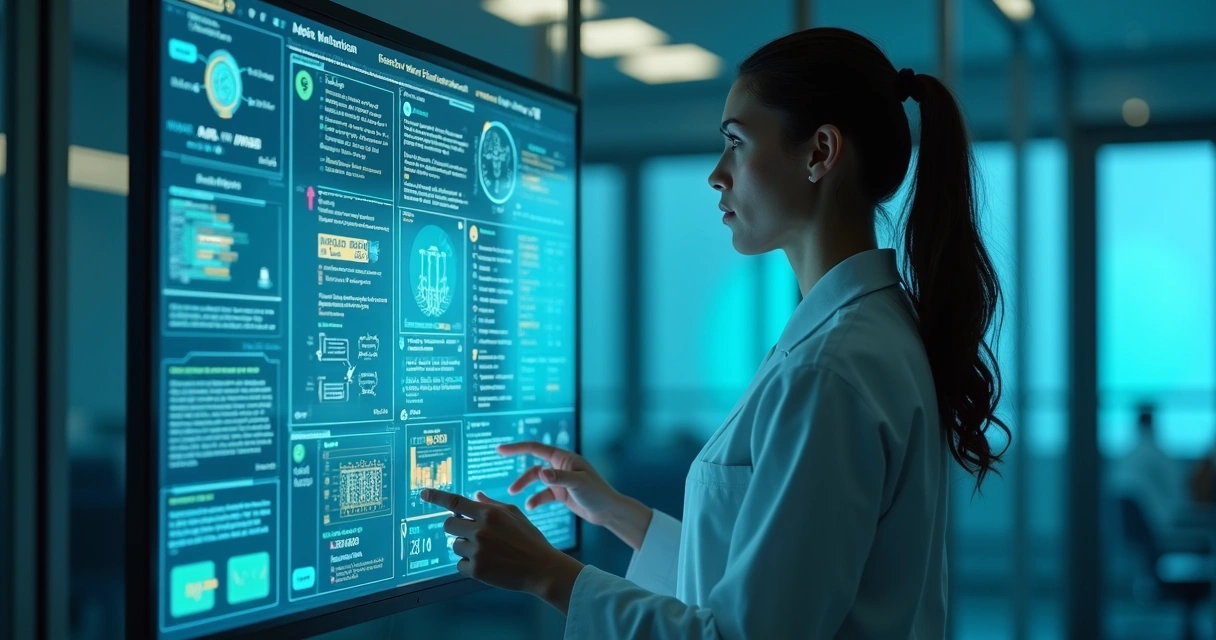 Nutricionista usando inteligência artificial para analisar respostas de paciente 