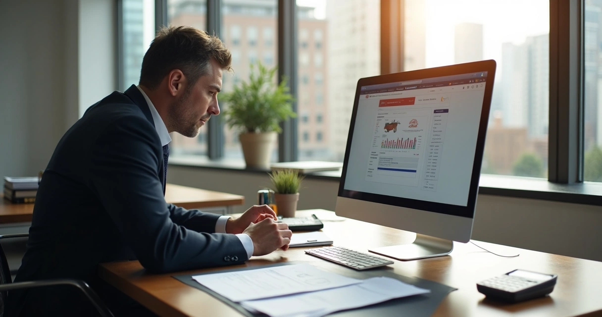 Investidor analisando documentos de apartamento em leilão 