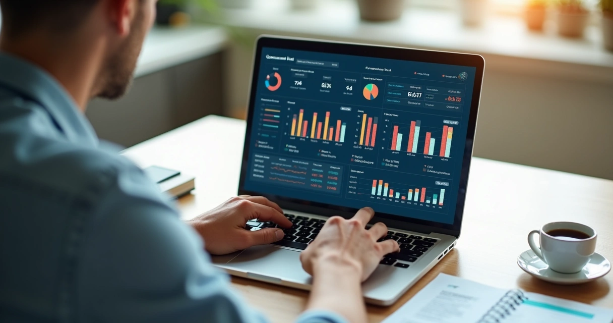Pessoa analisando painel financeiro de investimentos em Tesouro Direto em notebook 