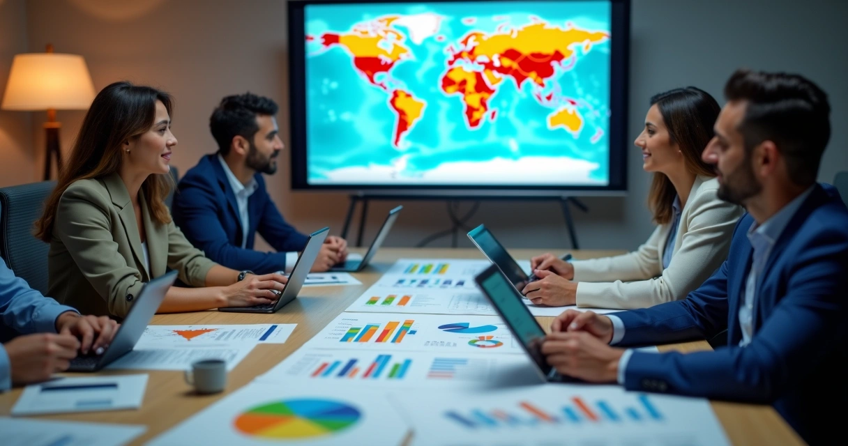 Investidores analisando gráficos de SaaS na América Latina 