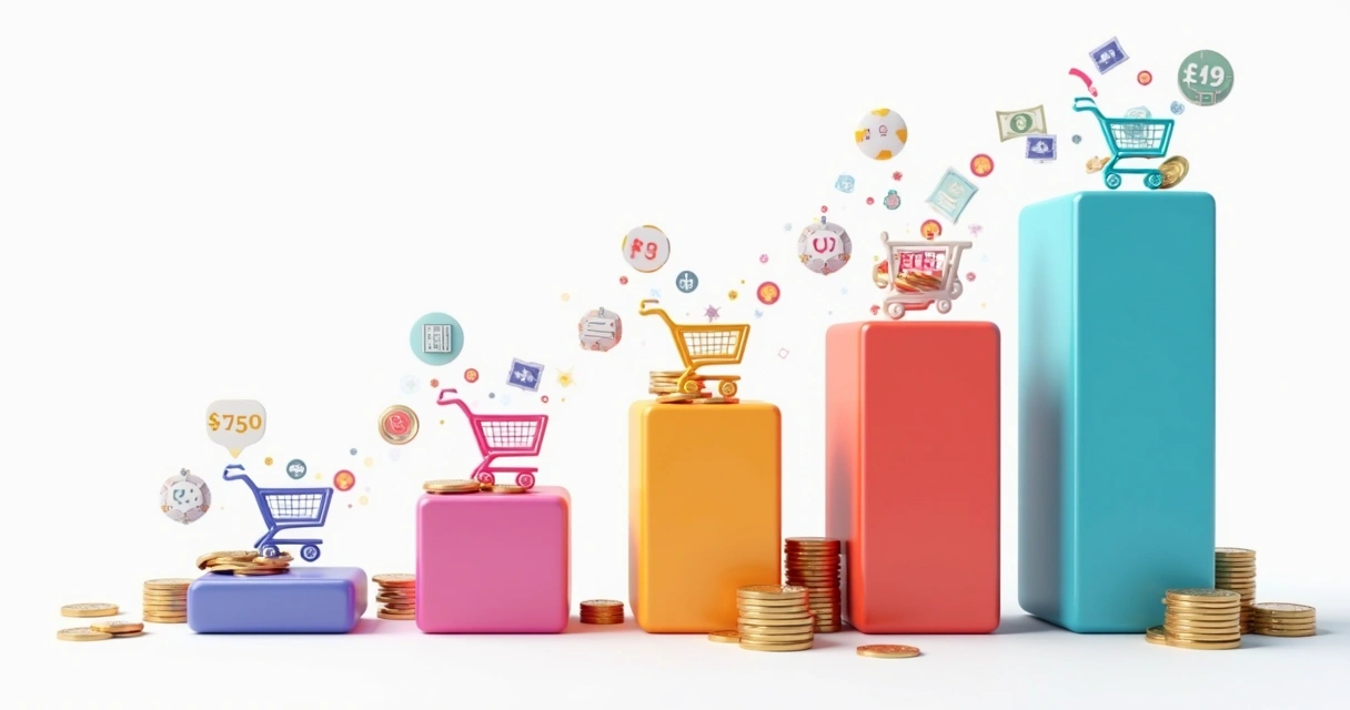 Gráfico colorido mostrando diferentes faixas de preço para sites profissionais