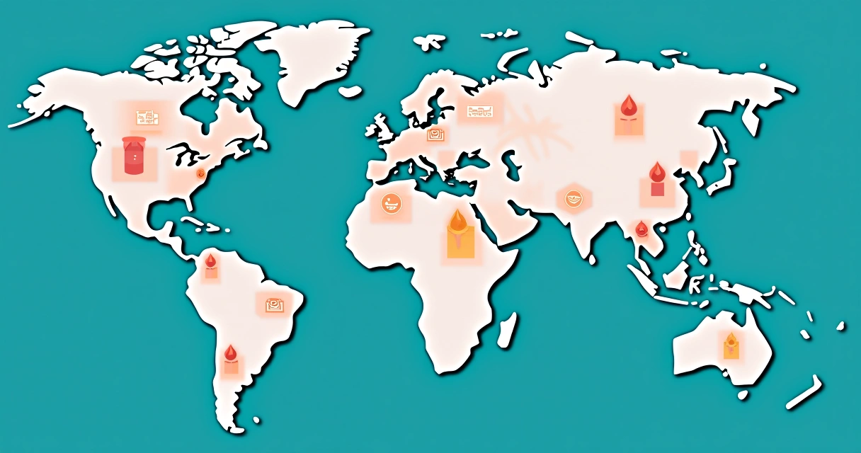 Mapa mundi estilizado apontando os principais mercados de investimento do mundo 
