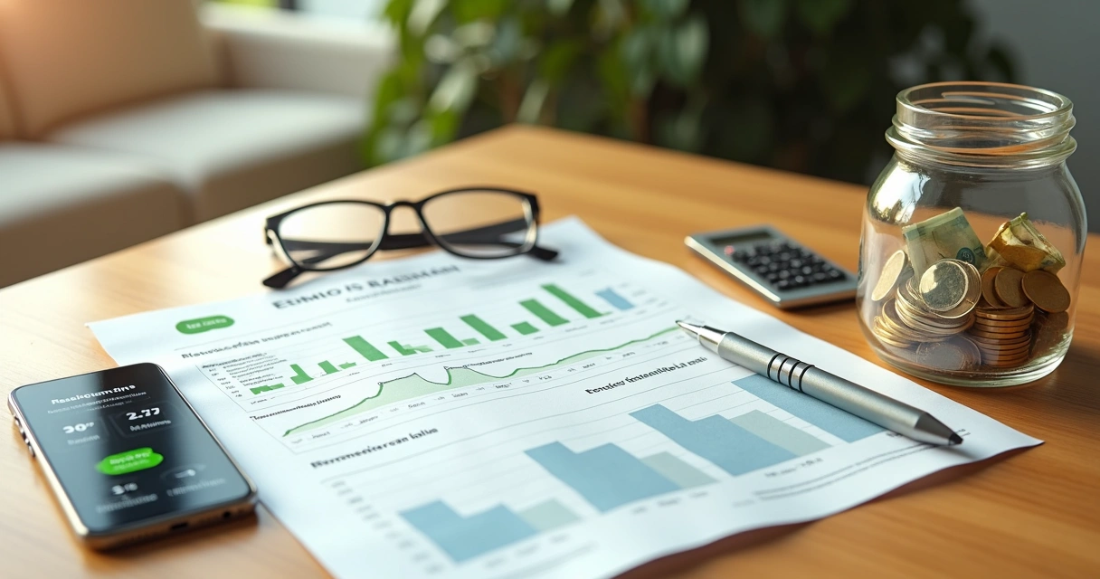 Pessoa analisa diferentes notas fiscais e gráficos sobre investimentos isentos de imposto 