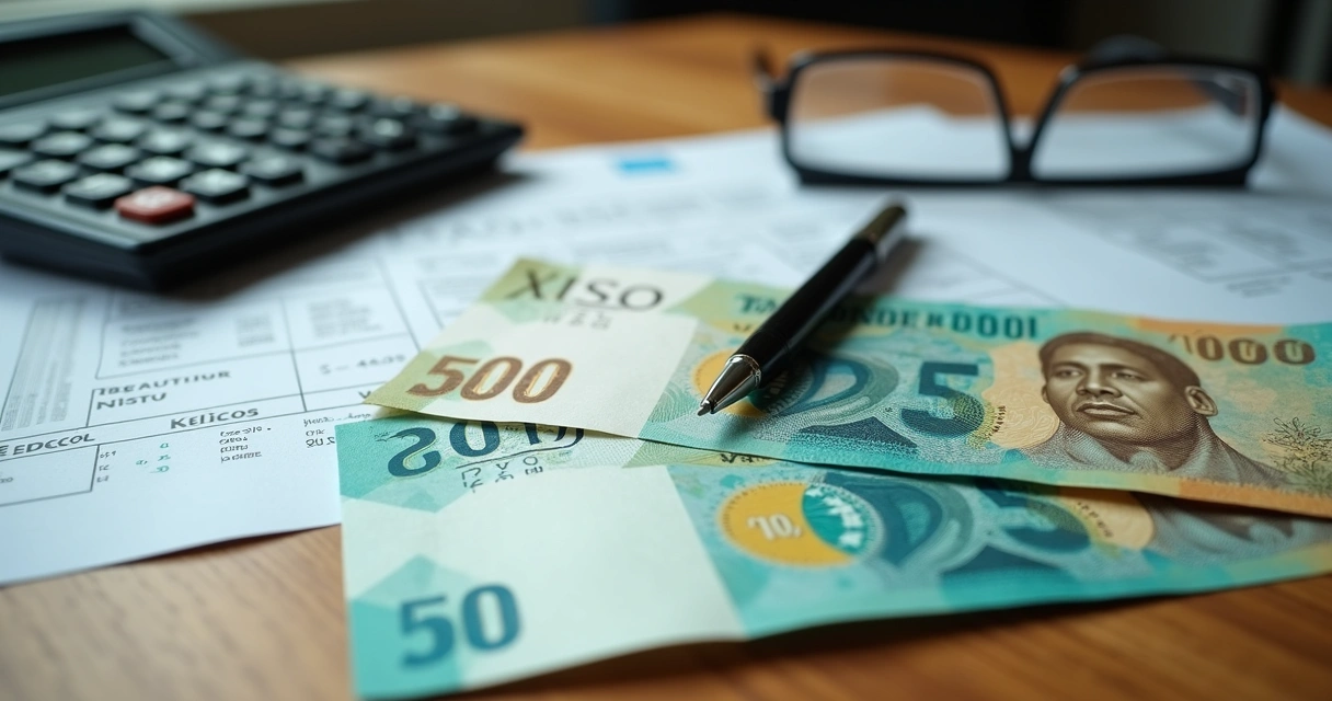 Notas de dinheiro e título de renda fixa lado a lado 