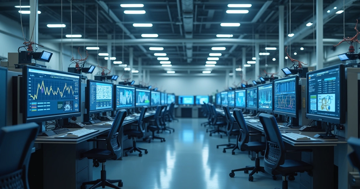 Sensores IoT integrados a máquinas industriais 