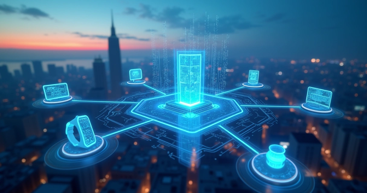 Conexão entre dispositivos IoT, inteligência artificial e APIs