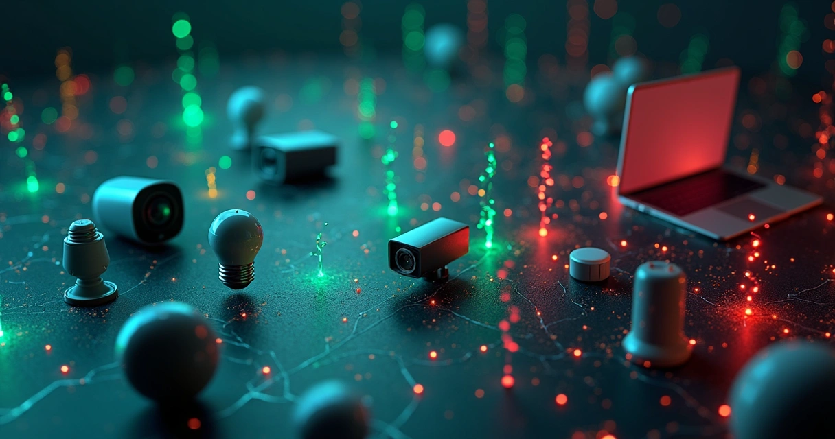 Network scan showing unencrypted traffic from smart home devices 