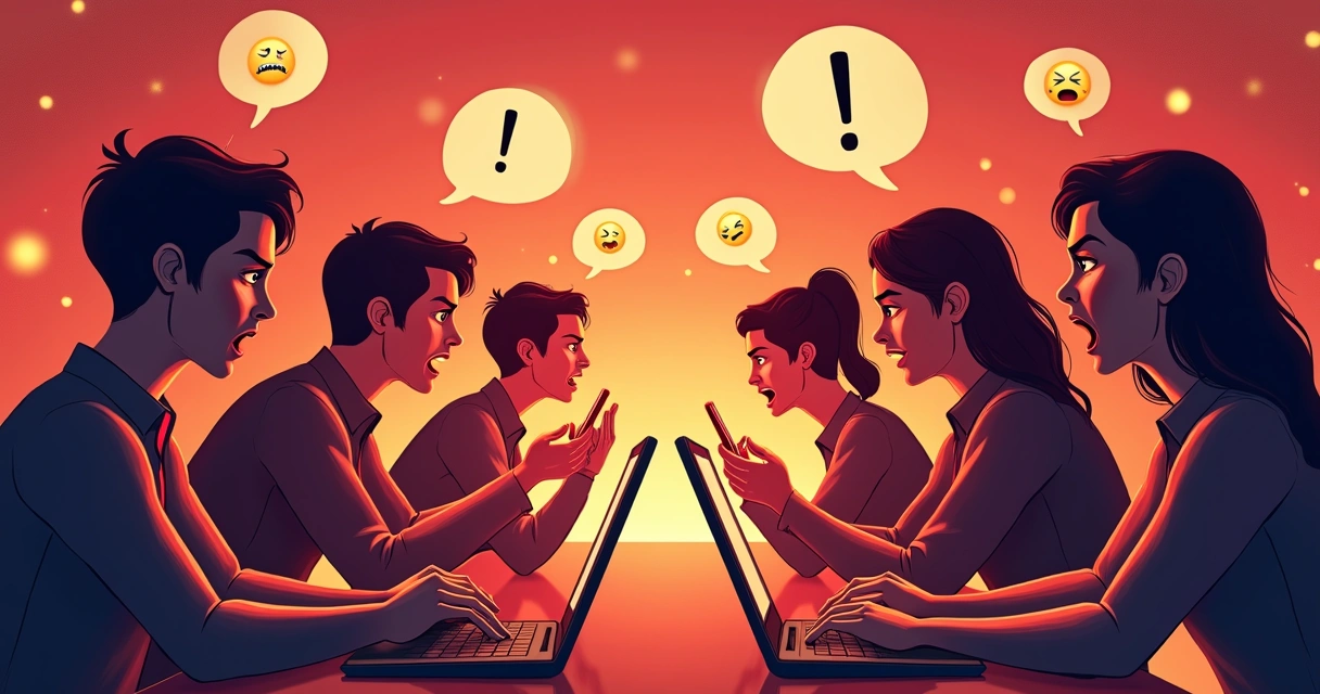 Discusión acalorada en redes sociales 