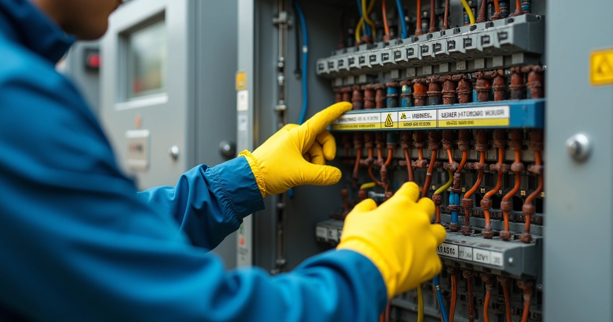 Isolamento elétrico dentro de painel industriais, fios revestidos e equipamentos 