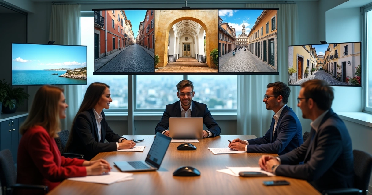 Teams working together in Lisbon, Madrid and Milan offices