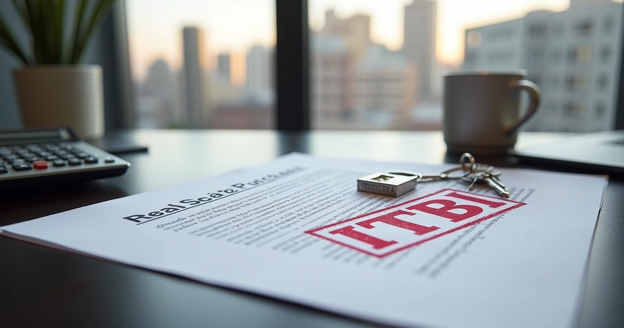 Chave de imóvel sobre contrato com carimbo de imposto ITBI 