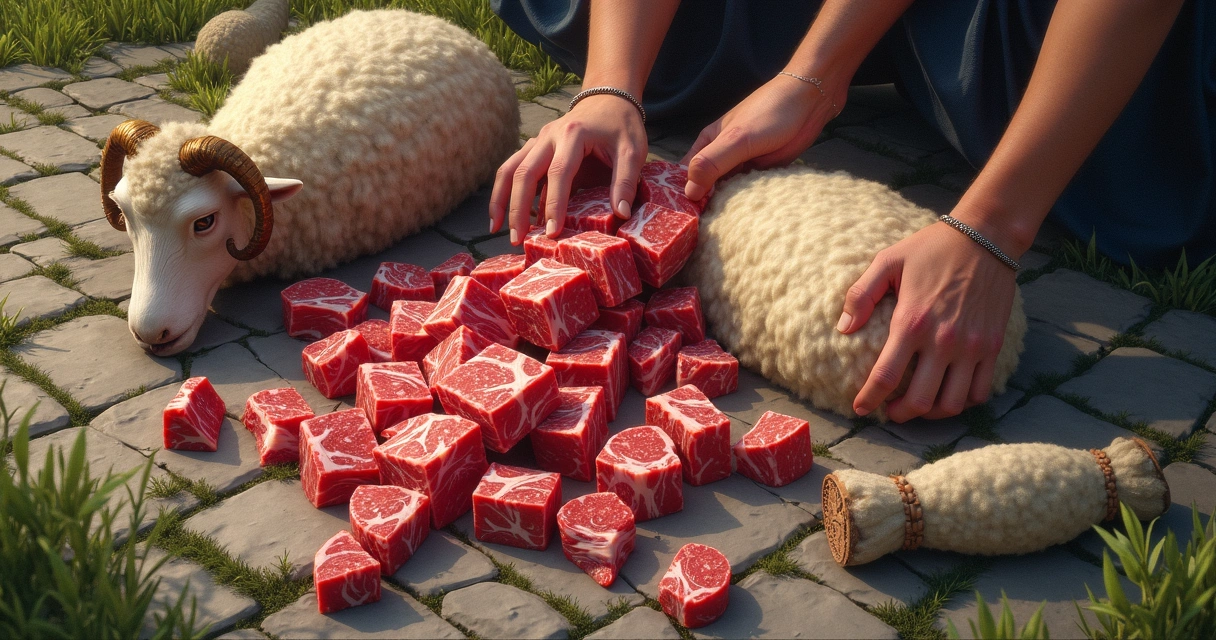 Carne e lã dropadas de ovelhas em Tibia
