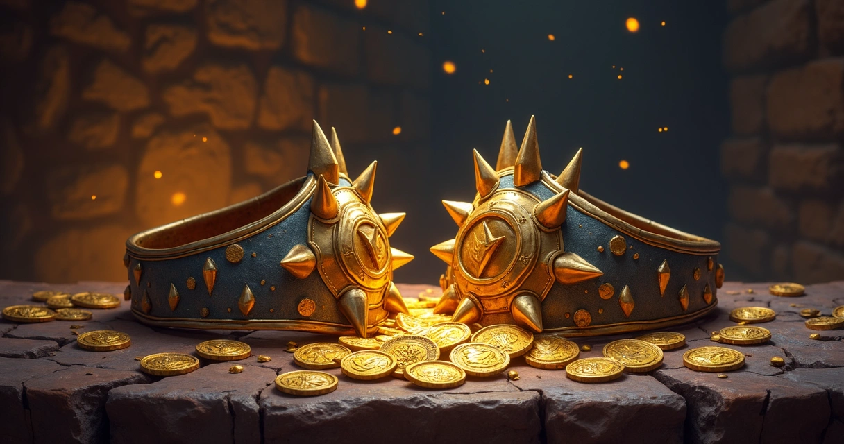 Itens spiked gorget e spiked bracers entre outros tesouros do Tibia