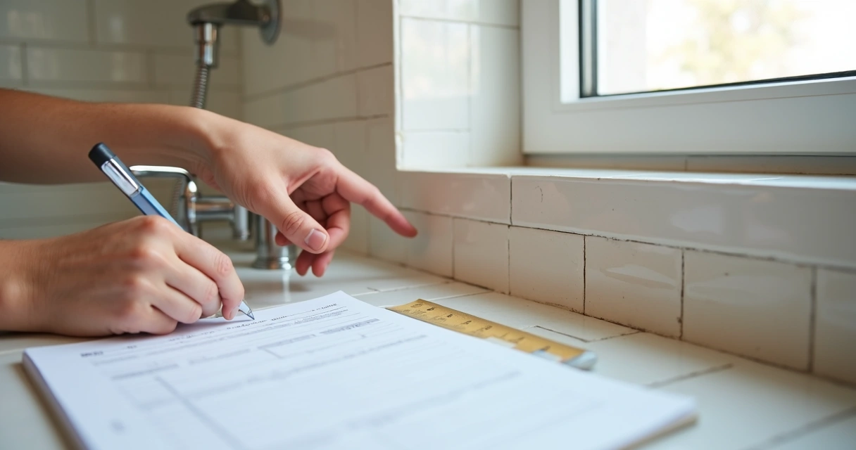 Detalhes de acabamento sendo verificados em apartamento novo