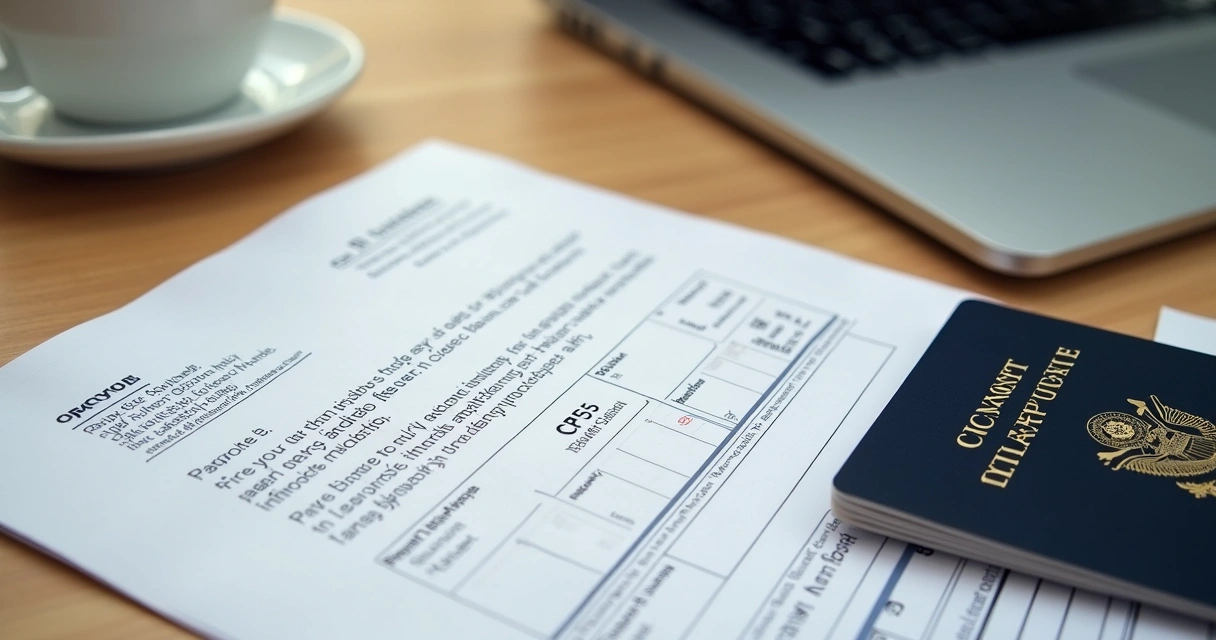 ITIN approval letter alongside tax documents and a passport