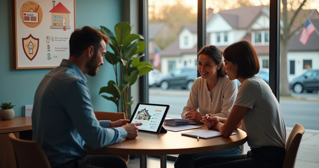 Mortgage specialist guiding ITIN borrower through home purchase options on tablet 