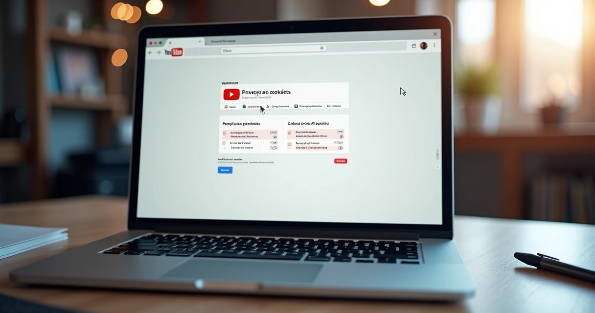 Opções de configuração de privacidade e cookies no YouTube 