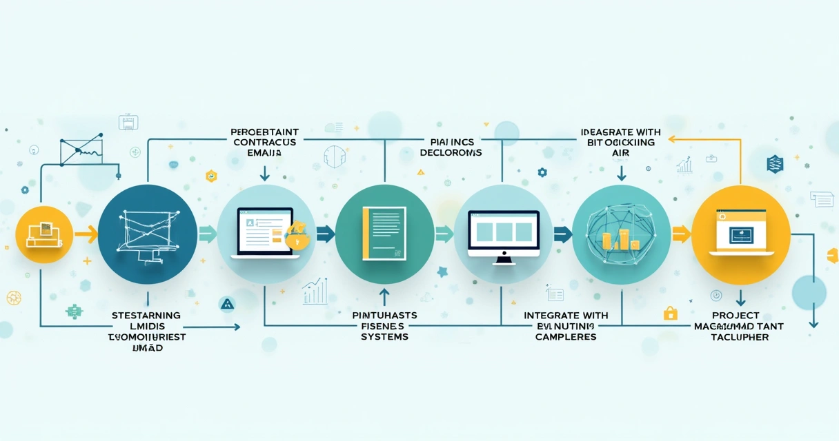 Esquema colorido mostrando janela de contexto IA ampliada em várias etapas de workflow 