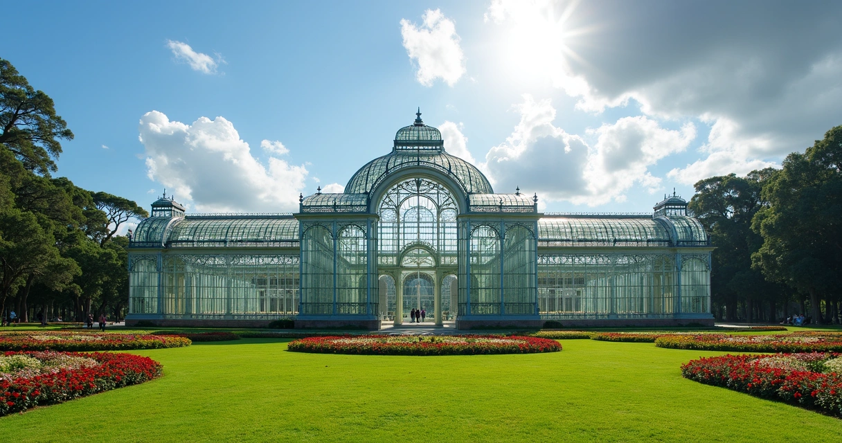 Estufa de vidro no Jardim Botânico de Curitiba 
