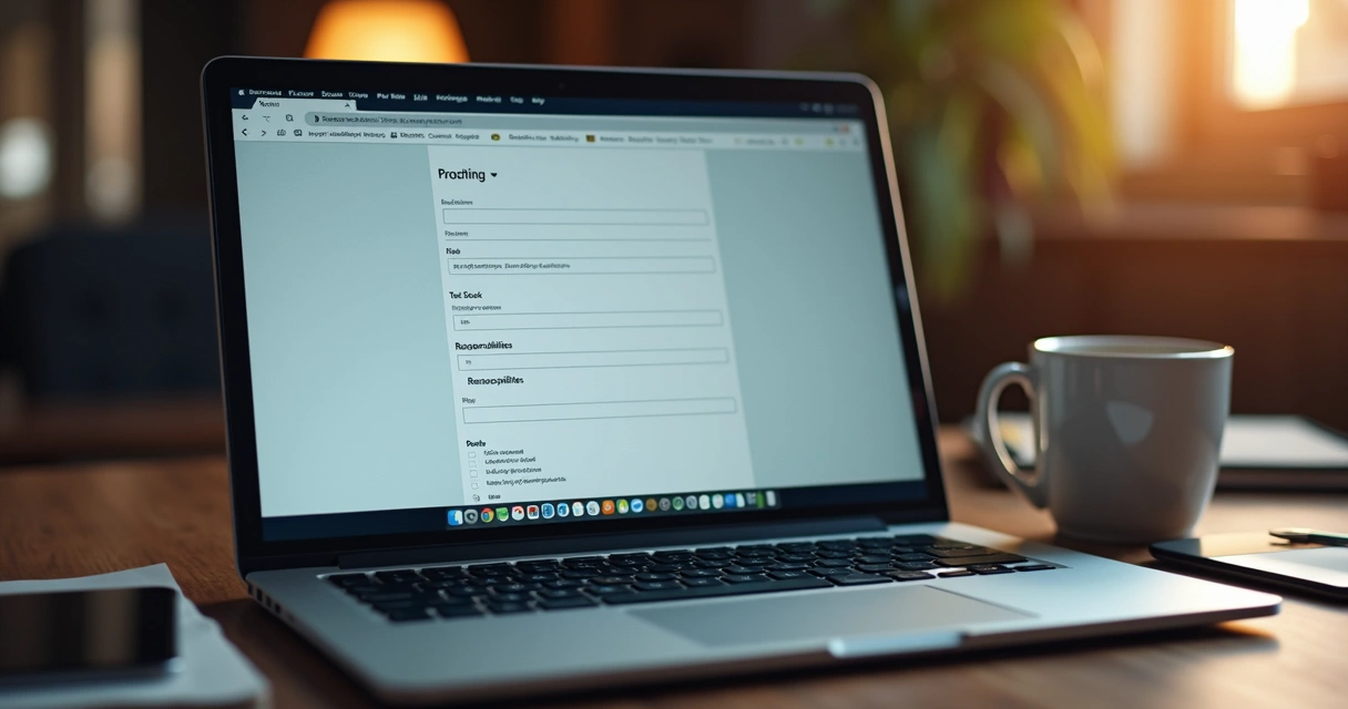 Job posting form for remote developer position
