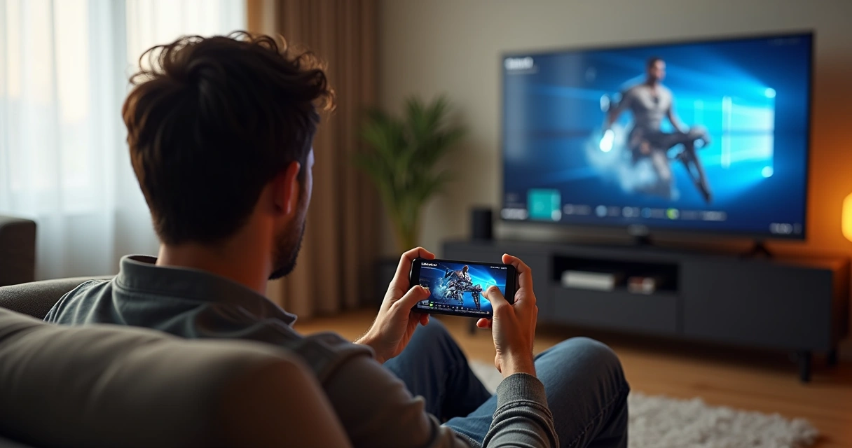 Pessoa jogando Game Pass no celular com Wi-Fi 