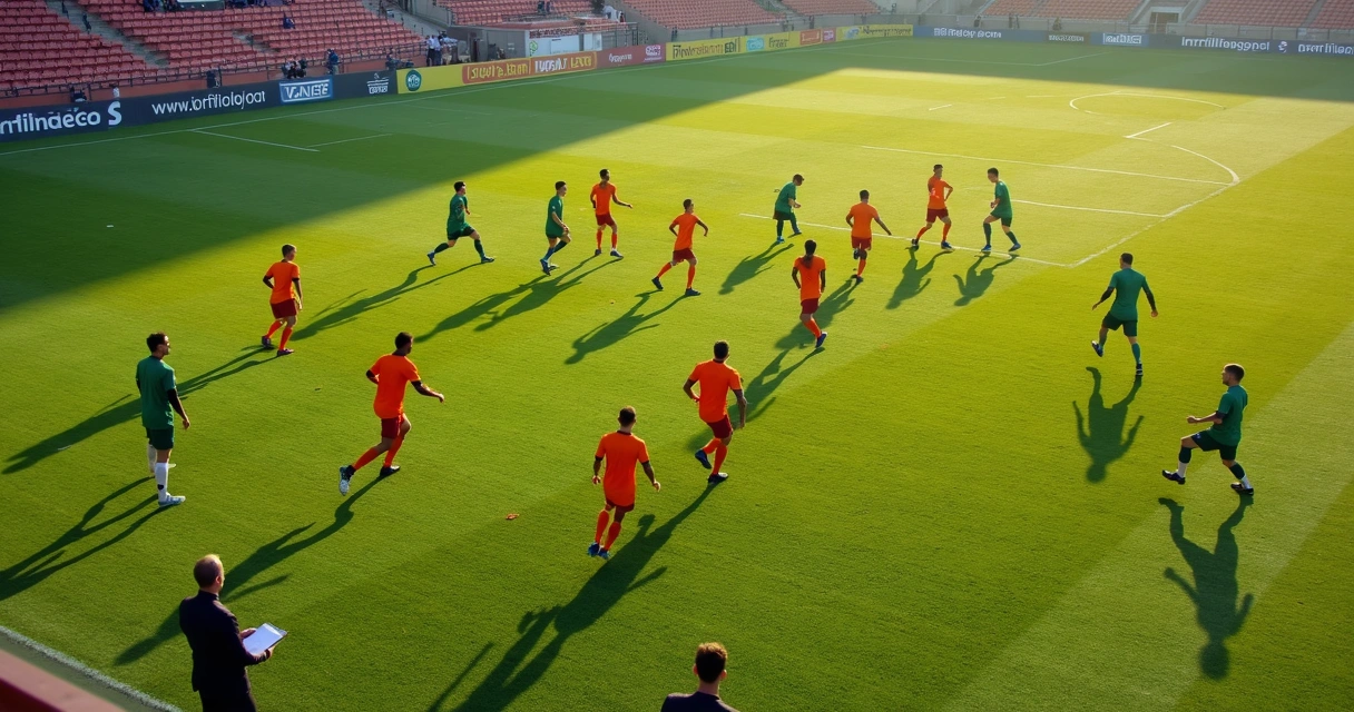 Jogadores em campo mostrando coordenação tática coletiva