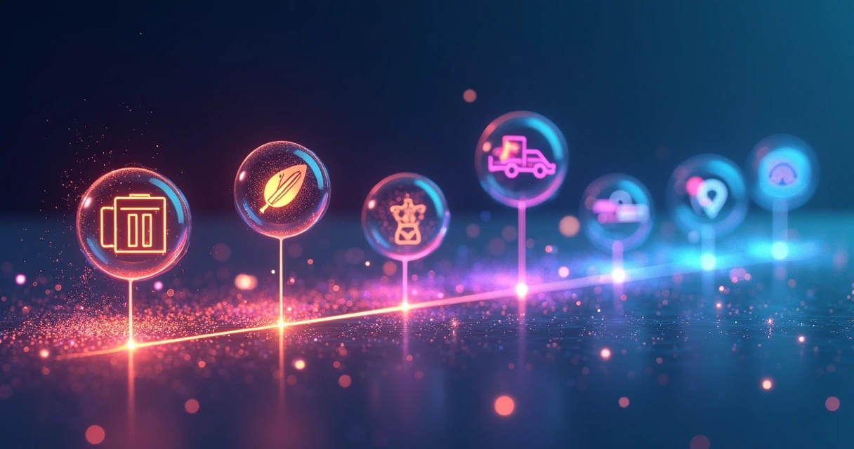 Linha do tempo com etapas da jornada do cliente B2C