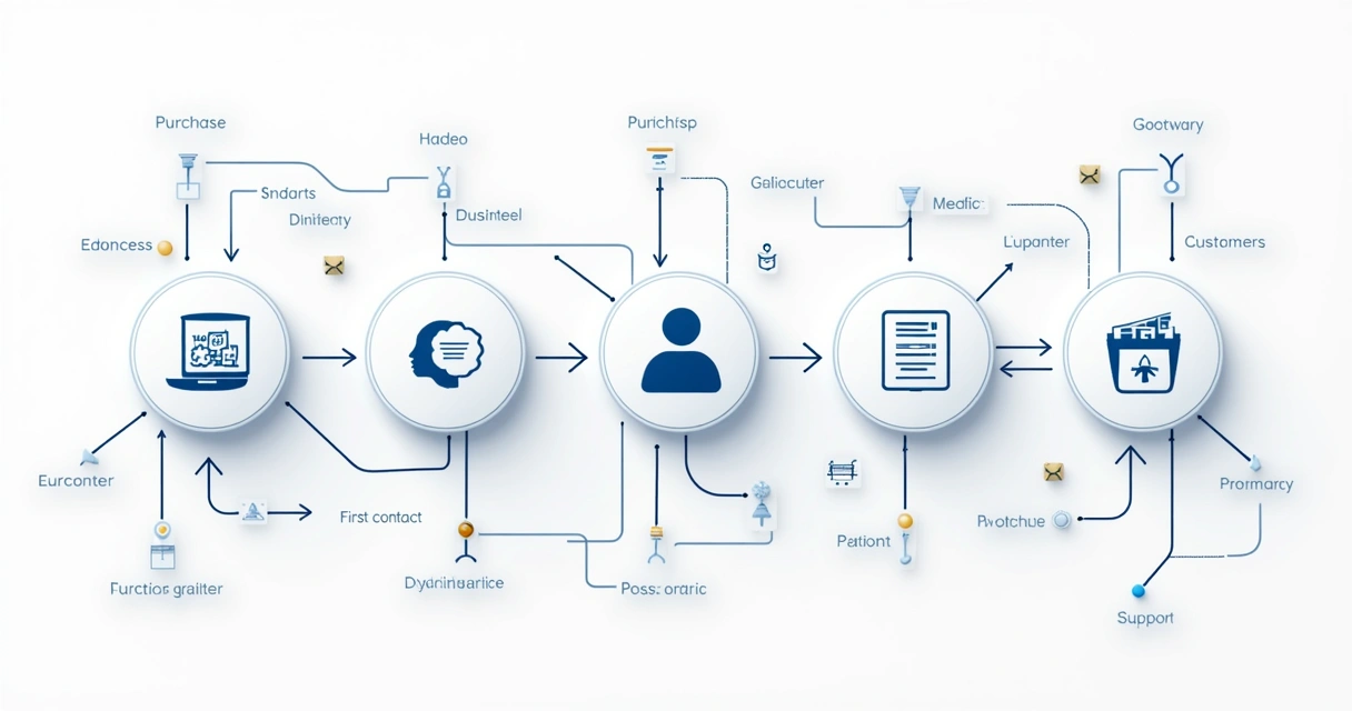 Mapa visual da jornada do cliente em ecommerce