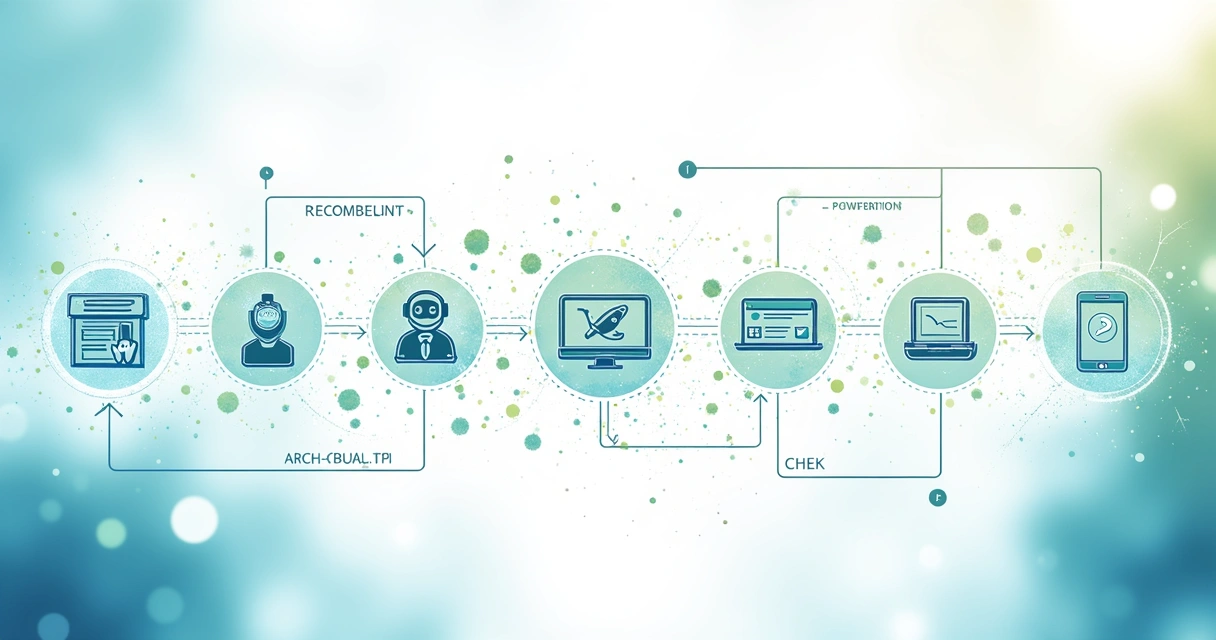 Fluxo de jornada de compra digital com elementos de IA 