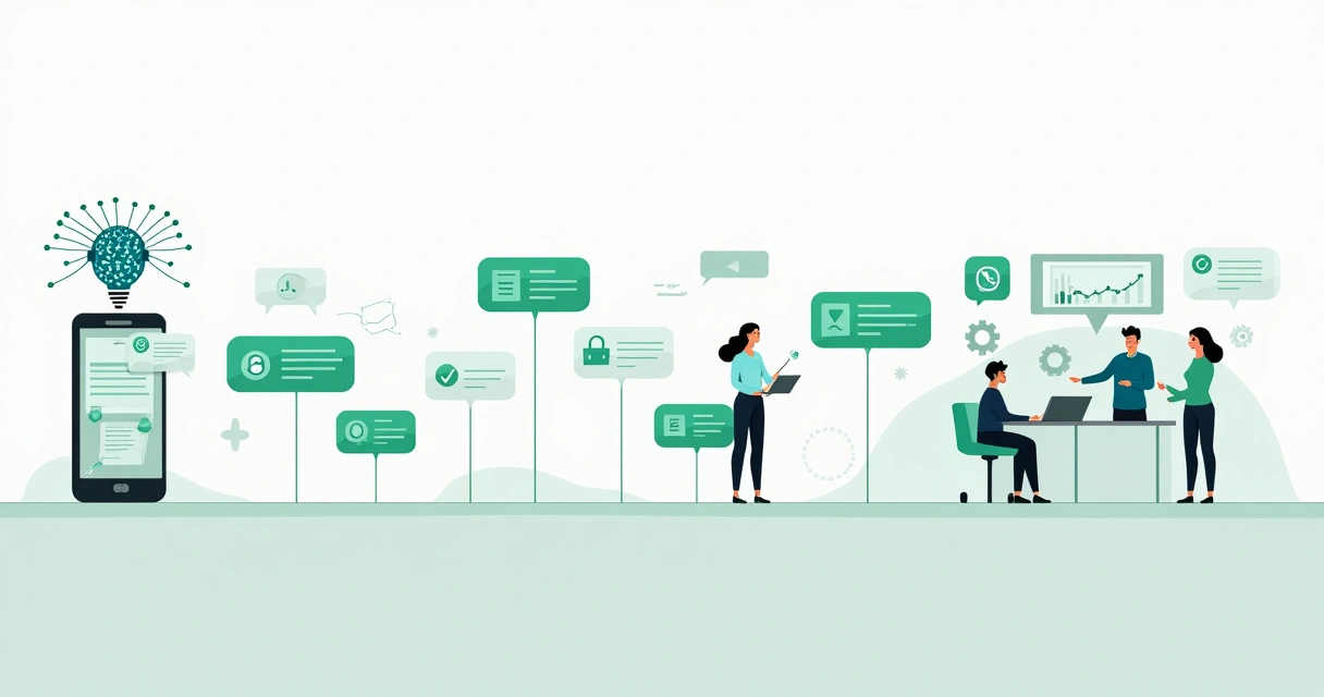 Ilustração de jornada de compra personalizada no WhatsApp com IA 