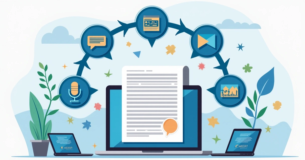 Fluxo da jornada do conteúdo multicanal B2B 