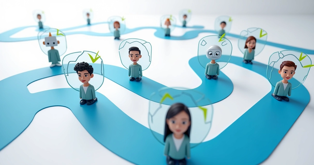 Fluxo digital da jornada do cliente com automação 